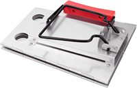 Allume-feu à charbon pliable Royal Gourmet pour barbecue de camping, portable, équipé d'une grille de cuisson en tôle galvanisée argentée et rouge