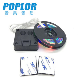 Poplor <b>Led</b> Strip Light 2835Rgb Ws2812B 3M Waterproof Silicone Manual Controller For Indoor Outdoor Lighting - Product Image 4