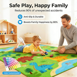 Alfombras Infantiles al por Mayor, Alfombra de Juego Personalizada para Niños, Diseño Educativo de Animales, Alfombra de Nailon para Habitación Infantil o Guardería - Product Image 1