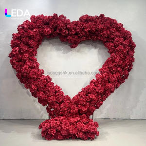 Nouveaux styles de mariage, arche de fleurs en soie faite à la main, fond artificiel pour la Saint-Valentin - Product Image 2