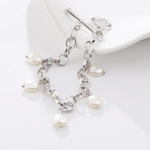 Pulsera de acero inoxidable de moda personalizada al por mayor estilos aleatorios chapados en oro para fiestas asequibles - Product Image 1