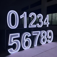 Pas de MOQ, lettres géantes LED en métal IP65 étanches, 3ft, 4ft, 5ft, ensemble complet de chiffres 0-9, pour la publicité, les fêtes, les mariages, la décoration