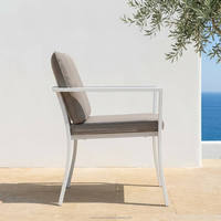 Chaises de jardin empilables en aluminium OSMEN Shangri La Summer Comfortable pour terrasse et repas en plein air