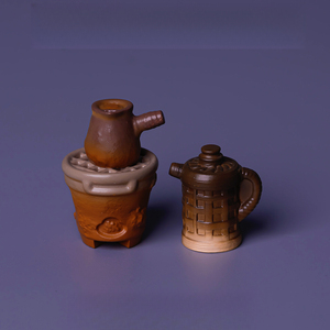 KI zhuojing Landscape Winter New Product: diy miniature dollhouse home decoration Table for roasting <strong>tea</strong> by the F - Product Image 3