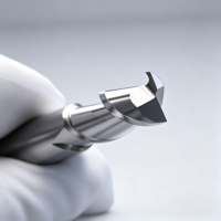 Fraise à queue en carbure monobloc à 2 dents pour aluminium, cuivre, alliage de zinc, fraise de fraisage CNC non revêtue
