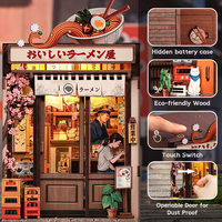 CuteBee Offre Spéciale 3D Puzzle En Bois BNKS01B Oishii Kyoto DIY Livre Nook Kit Style Japonais DIY Miniature Maison
