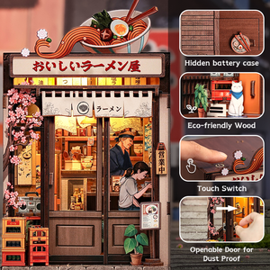 <span class=keywords><strong>CuteBee</strong></span> Offre Spéciale 3D Puzzle En Bois BNKS01B Oishii Kyoto DIY Livre Nook Kit Style Japonais DIY Miniature Maison - Product Image 4