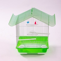 Cage à oiseaux moderne en acier inoxydable, pliable, avec plateau en plastique suspendu pour perruches - Vente en gros