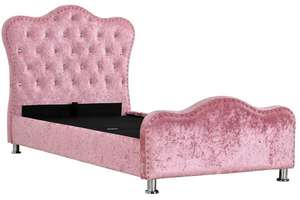 Principessa delle ragazze Rosa di <span class=keywords><strong>Velluto</strong></span> Schiacciato <span class=keywords><strong>Singolo</strong></span> di Stoccaggio Telaio del <span class=keywords><strong>Letto</strong></span> <span class=keywords><strong>Letto</strong></span> In Tessuto di base Tappezzeria <span class=keywords><strong>Letto</strong></span> - Product Image 2