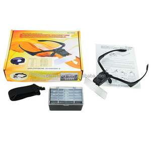 Eyelash Extension 5 Lens Adjustable <strong>Headband</strong> Magnifying Glass <strong>Magnifier</strong> With LED Light Lamp Magnifying Glasses for False Lashes - Product Image 1