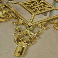 Barra Moderna de Aluminio Extruido Rock Gold con Control Remoto, 378x378mm, 1 Año de Garantía para Ventanas de Doble Panel con Rejilla Colonial