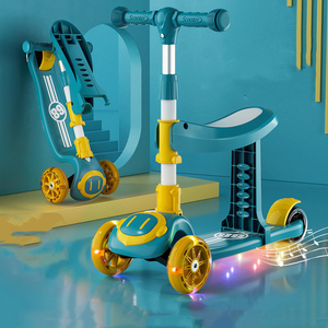 Scooter de Pedales con Tres Ruedas de PU para Niños en Oferta - Product Image 1