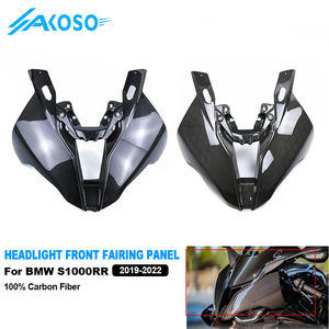 AKOSO 100% Fibre de Carbone Sèche 3K Carénage Avant de Phare de Moto pour BMW <span class=keywords><strong>S1000RR</strong></span> M1000R <span class=keywords><strong>HP4</strong></span> 2019-2024 - Product Image 1