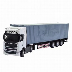 <span class=keywords><strong>Trattore</strong></span> S730 in scala 1/36 <span class=keywords><strong>con</strong></span> semirimorchio per Container tirare indietro le luci sonore delle auto modellano i giocattoli del camion per i regali dei ragazzi dei bambini - Product Image 5