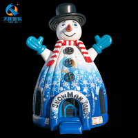 Château gonflable géant en forme de bonhomme de neige, trampoline gonflable, dôme igloo, club de danse, Noël, 6x12m, capacité de 130 kg, usage commercial