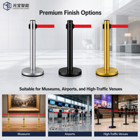 Barrière de sécurité rétractable à double sangle professionnelle et personnalisée pour zones à haute tension, aéroports et halls d'hôtels