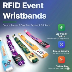 Braccialetto NFC Monouso Tessuto con Chip 213 <span class=keywords><strong>RFID</strong></span> HF 13.56MHz per Eventi - Product Image 1