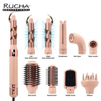 RUCHA Profi-Haartrockner-Set Hochgeschwindigkeits-Hitzeluftbürste Multifunktionale Haarstyling-Tools 9-in-1-Haarstyler