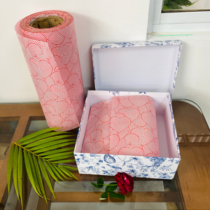 วัสดุห่อกระดาษผ้าฝ้ายบริสุทธิ์เคลือบสีขาวใสรีไซเคิลได้เป็นมิตรกับสิ่งแวดล้อมสำหรับบรรจุภัณฑ์เสื้อผ้าสำหรับรองเท้าเค้ก - Product Image 2