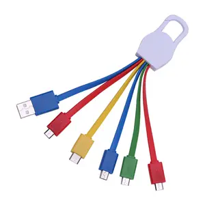Customization Promotion Gift 3 in 1 5in1 Keychain USB Cable for Mobile Phone Charging cable data cables