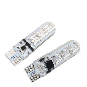 Éclairage LED de plaque d'immatriculation T10 RGB à sept couleurs en silicone, petit éclairage clignotant pour moto, fourni par l'usine - Product Image 2