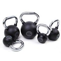 Kettlebells de compétition Power Tiger Steel avec poignée chromée, revêtement en caoutchouc, durables et écologiques