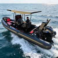 Bateau pneumatique semi-rigide (RIB) Yoolwin 680 14 Crews haute performance pour la pêche et les loisirs, coque en aluminium 5083, fabrication chinoise.