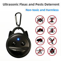 Répulsif Portable Anti-Insectes d'Été pour Animaux Domestiques (Chiens) – Fonctionne sur Batterie, 12 Heures, Ultrasonique Contre les Puces, Tiques et Moustiques, avec Accessoires de Fixation
