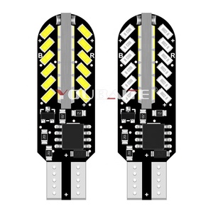 ไฟแฟลช T10 W5W พร้อมลำแสงที่ไหลได้ไฟ LED T10 3014 48smd ไฟวิ่ง RGB LED ไฟกะพริบ LED รุ่นใหม่ล่าสุด - Product Image 2