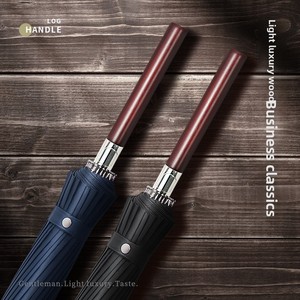 <span class=keywords><strong>Parapluie</strong></span> droit <span class=keywords><strong>haut</strong></span> <span class=keywords><strong>de</strong></span> <span class=keywords><strong>gamme</strong></span> en rotin et bois à long manche, design 24 baleines, style professionnel, ouverture automatique, grande taille, résistant au vent et à la pluie pour <span class=keywords><strong>homme</strong></span> - Product Image 1