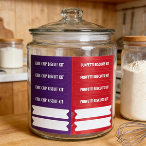 สติกเกอร์กระดาษสังเคราะห์ PP แบบพิมพ์ได้ ฉลากกล่องบิสกิตแบบกำหนดเอง ฉลากกันน้ำสำหรับบรรจุภัณฑ์อาหาร - Product Image 2