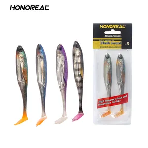 HONOREAL Wholesale 120mm 10g PVC Material Saltwater Bass Tuna Marlin Fishing China Soft Plastic Paddle Tail Fishing Lure