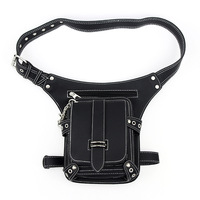 Sac à bandoulière rétro steampunk 2020, sac à dos en cuir gothique noir, accessoires de moto pour femmes, sac de taille, sac de jambe