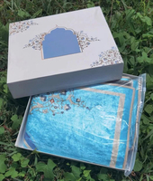 Tapis de prière en velours, musulman, brillant, de poche, islamique