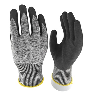 Guantes Resistentes a Pinchazos y Cortes, Tallas S/M/L/XL/2XL, Recubiertos de Nitrilo, Nivel de Protección A6 para Uso Automotriz, Gris Moteado, Resistentes a la Abrasión - Product Image 1