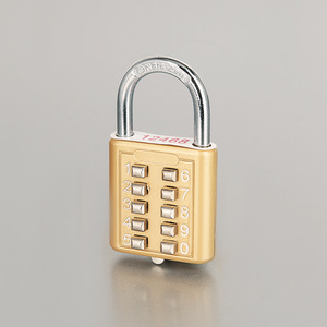 HC04 Rectangular Zinc Alloy 10 Digit Keypad Combination Lock For Drawer Mechanical <b>Padlock</b> - Product Image 1