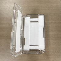 Boîte à montres RTS avec insert en mousse, étui de rangement en plastique transparent avec logo personnalisé, résistant aux chocs et aux chutes, fente pour carte