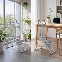 Appareil d'exercice pliable commercial pour salle de sport, grimpeur vertical d'escalier en métal, antidérapant, silencieux et réglable
