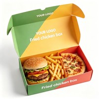 Boîtes d'emballage pour la restauration rapide en gros : Boîtes à emporter pour poulet frit, frites et hamburgers, avec logo personnalisé, qualité alimentaire et recyclables