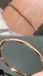 Xinfly - Brazalete de Oro Sólido de 18K con Diamantes Naturales para Mujer, Diseño de Lujo, Última Moda, Brazaletes Brillantes - Product Image 2