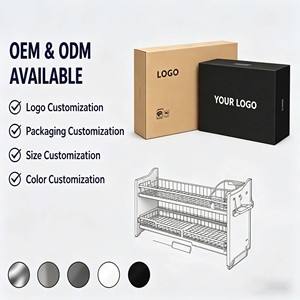 Sistema de elevación de cocina de acero inoxidable 304, cesta extraíble para gabinete superior, estante para secar platos que ahorra espacio, organizador de despensa - Product Image 5