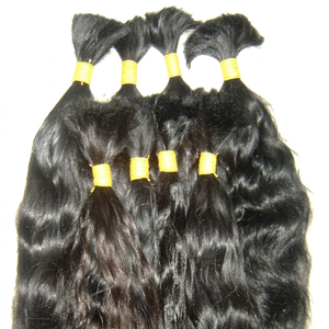 Virgin Remy Raw Human Hair From Tamil Nadu Unprocessed Natural Bulk Extensions <b>Machine</b> Double Weft All Colors Suitable - Product Image 1