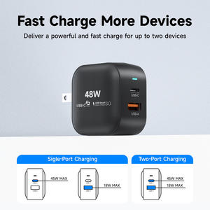 Caricabatterie GaN 48W ad altissime prestazioni con supporto per PPS e QC 3.0 per una ricarica rapida di USB-C e dispositivi USB-A - Product Image 6