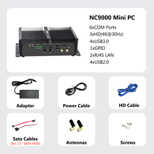 KINGDEL Powerful Industrial Mini <strong>PC</strong> Core i5-10200H/10300H 16GB DDR4 RAM 512GB NVMe SSD 4K 4096x2304 3xHD 6xCOM - Product Image 6