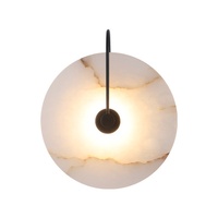 Applique murale LED nordique espagnole transfrontalière en marbre et fer, température de couleur 2700K-4100K, garantie 3 ans pour salon