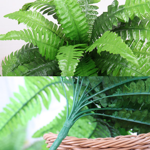 Large <b>Artificial</b> Green Fern Persian <b>Grass</b> Fa ke Leaves Plant For Wedding Wall Background Home Garden Landscape Decoration - Product Image 4