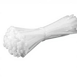 BAGLEADER 100 unidades de bridas de cable de PP autoblocantes 3x80-3x200mm blancas, modelo 60, de fijación rápida y segura - Product Image 1