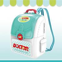 Sac à dos médical 2 en 1 Hanye, jeu de rôle clinique, stéthoscope réaliste en plastique, jouet de docteur pour enfants de 3 ans et plus