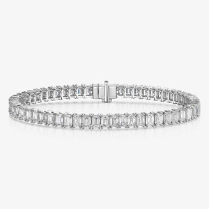 Pulsera HONOUR LAB GROWN TENNIES de oro blanco de 18 quilates y diamantes para regalo, bodas, fiestas, pulsera de lujo. - Product Image 1