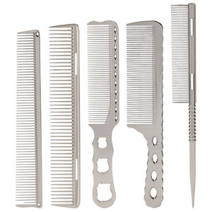 Ensemble de peignes en plastique antistatique résistant à la chaleur avec logo personnalisé électro-plaqué, peigne de coiffure, peigne à queue pointue, peigne de barbier - Product Image 4